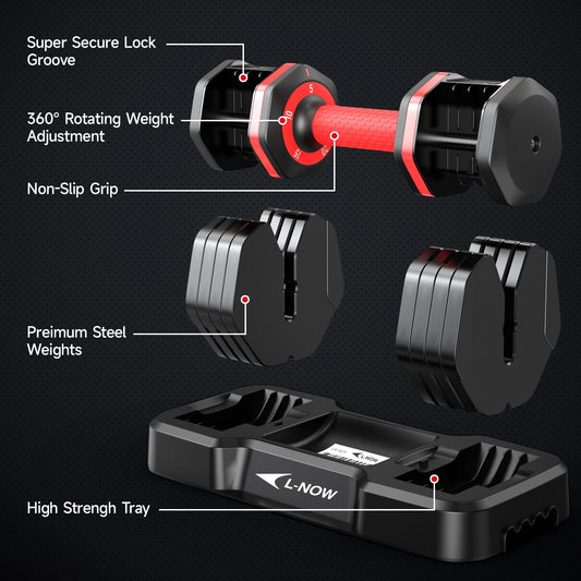 Adjust Dumbbell Set Adjustable Weight Dumbbell Set body Fitness Workout 25*2