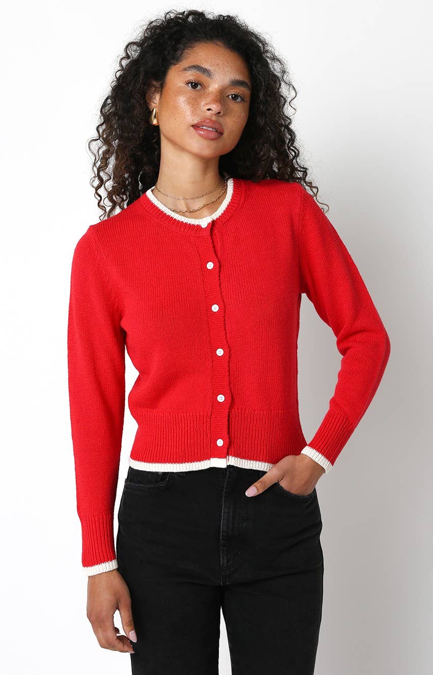 Tess Sweater: Black Cream