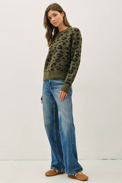 Leopard jaquard Sweater