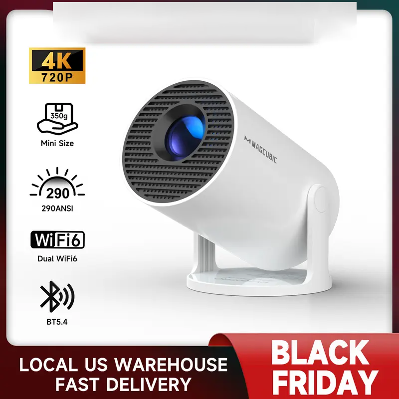 4K Mini Projector 20000 Lumen LED 1080P WiFi Bluetooth UHD Portable Home Theater