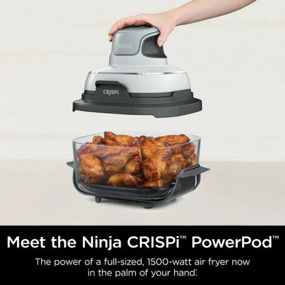 Ninja FN090 Crispi 3in1 Portable Cooking System Air Fryer 4QT TempWare Container