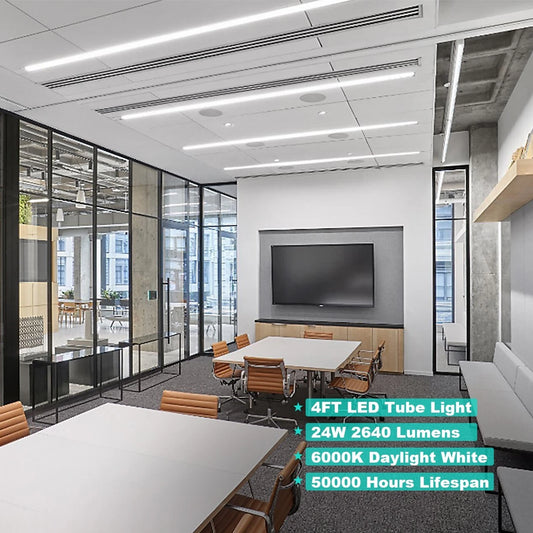 6 Pack LED T5 Integrated Single Fixture 4FT 20W LED Shop Light 6500K SuperBright