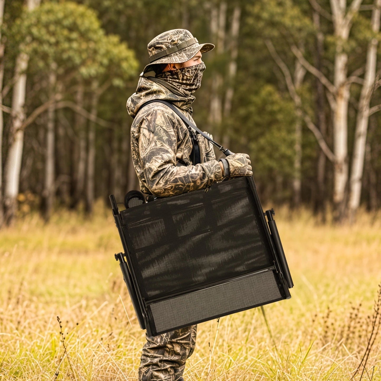 Danrelax Heated Camo Swivel Hunting Chair with Gun Rest & Detachable Cover – 330lb Weight Capacity