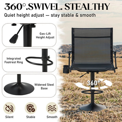 Danrelax Heated Camo Swivel Hunting Chair with Gun Rest & Detachable Cover – 330lb Weight Capacity