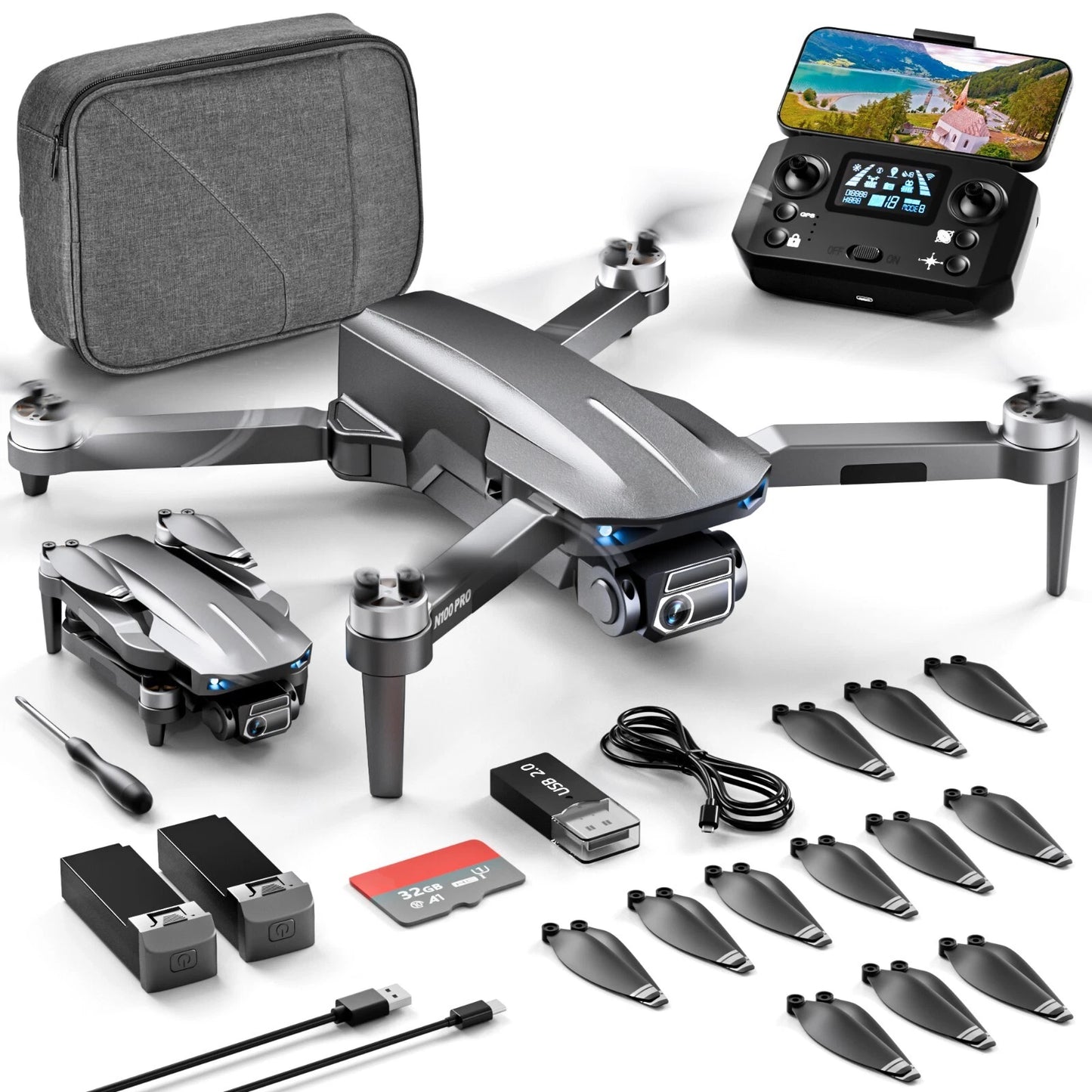 🎉✨ 2025 New Year Special Offer! ✨🔥 - 4K Drone With Camera Quadcopter GPS WIFI 50 Mins Flight Time Brushless Motor