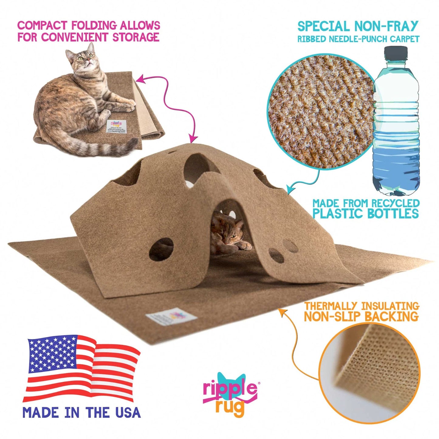💥Factory Direct Sales🐱Cat Activity Play Mat - A Play Space For Cats to Express Their Natural Hunting Instincts