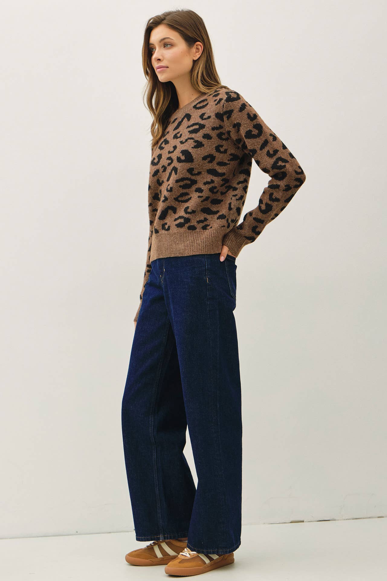 Leopard jaquard Sweater
