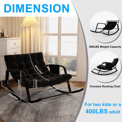 Large Grand Oversize Rocking Recliner Chair for Patio and Home Lounge Spaces