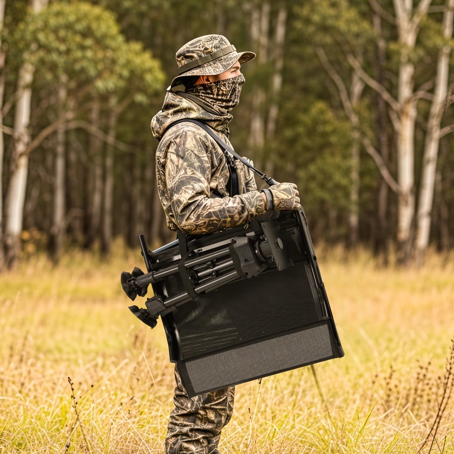 Danrelax Heated Camo Swivel Hunting Chair with Gun Rest & Detachable Cover – 330lb Weight Capacity