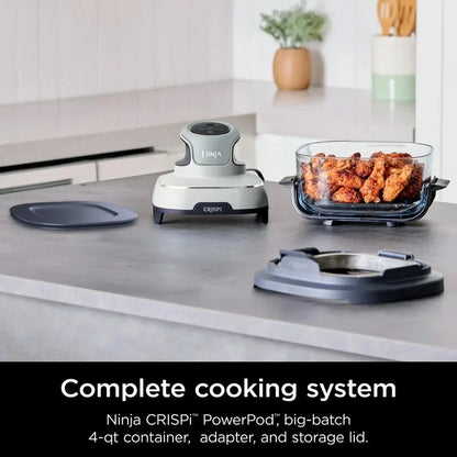 Ninja FN090 Crispi 3in1 Portable Cooking System Air Fryer 4QT TempWare Container