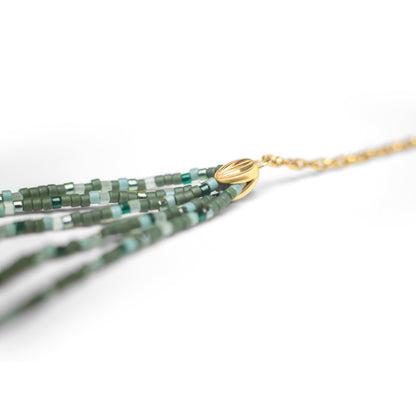 Grounded Hope Tassel Wrap Necklace - Gold