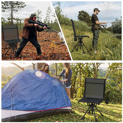 Danrelax Heated Camo Swivel Hunting Chair with Gun Rest & Detachable Cover – 330lb Weight Capacity