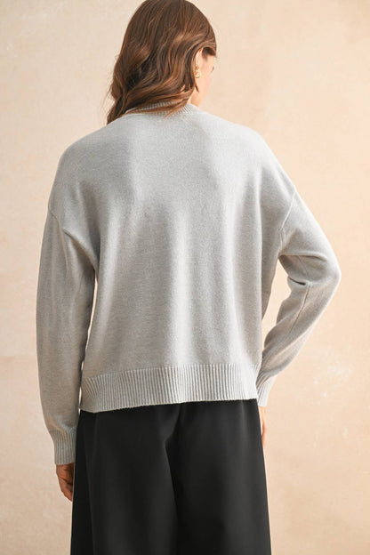Red Mock Neck Sweater