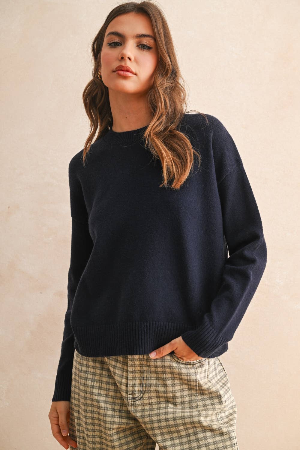 Red Mock Neck Sweater