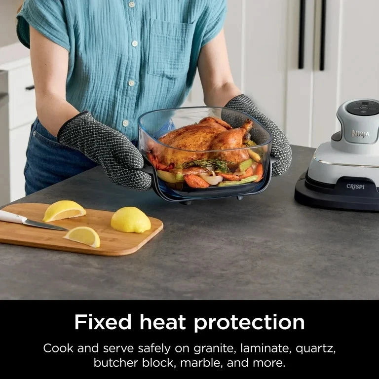 Ninja FN090 Crispi 3in1 Portable Cooking System Air Fryer 4QT TempWare Container