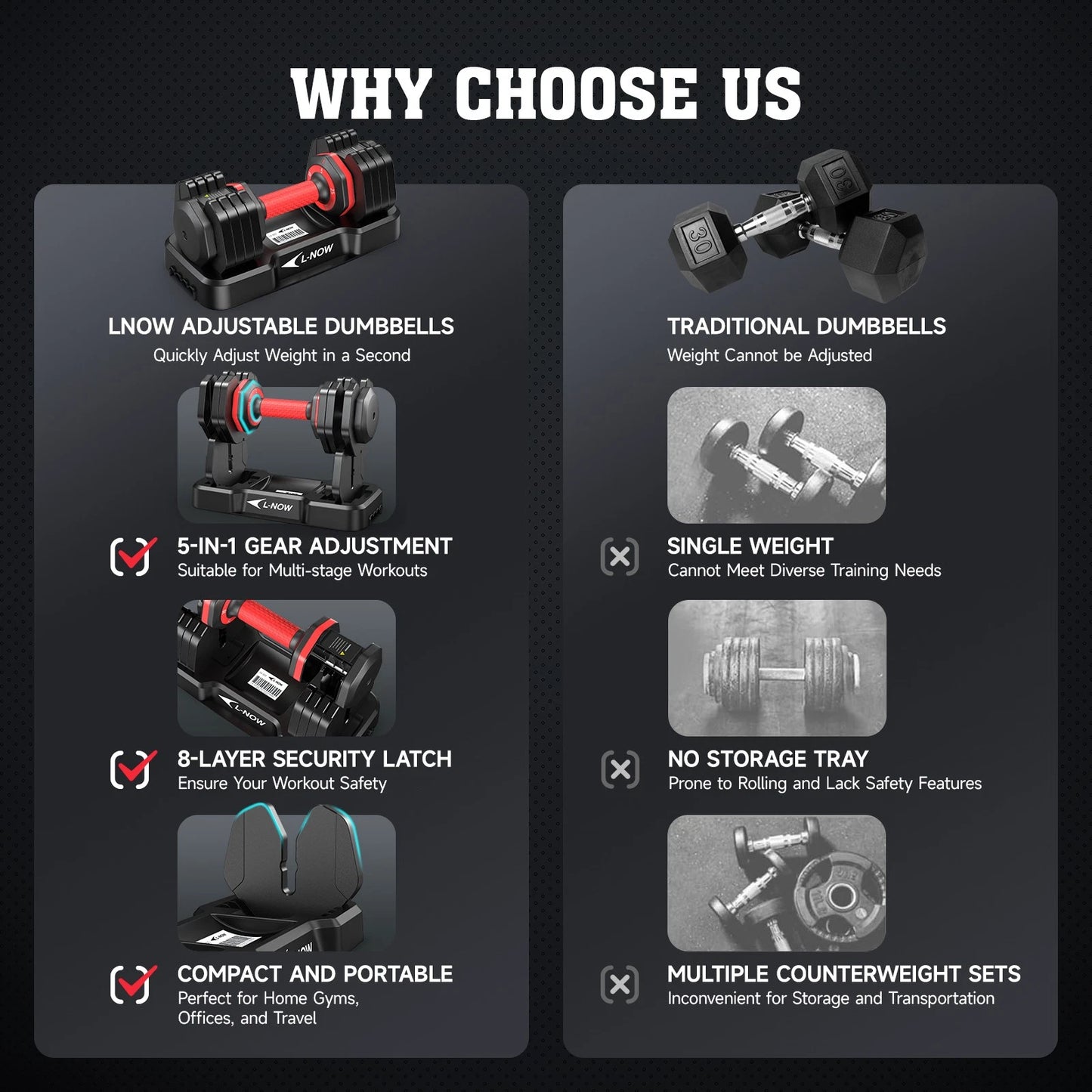 Adjust Dumbbell Set Adjustable Weight Dumbbell Set body Fitness Workout 25*2