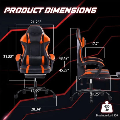 Gaming Chair Ergonomic Computer Office Chair Recliner Swivel Seat