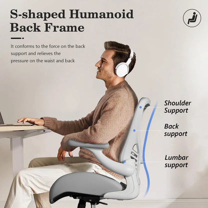 350LBS Mesh Office Desk Chair Adjustable 3D Arms Ergonomic Lumbar Support