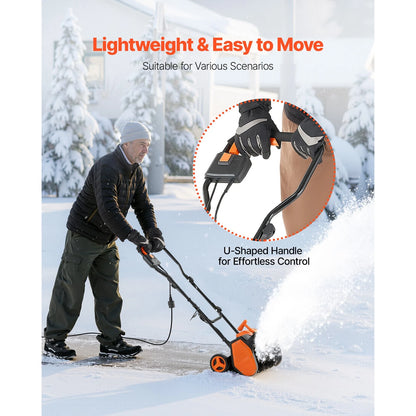 Uimoso 17 in Electric Snow Blower 12A Motor Snow Shovel, 20 ft Throwing Distance