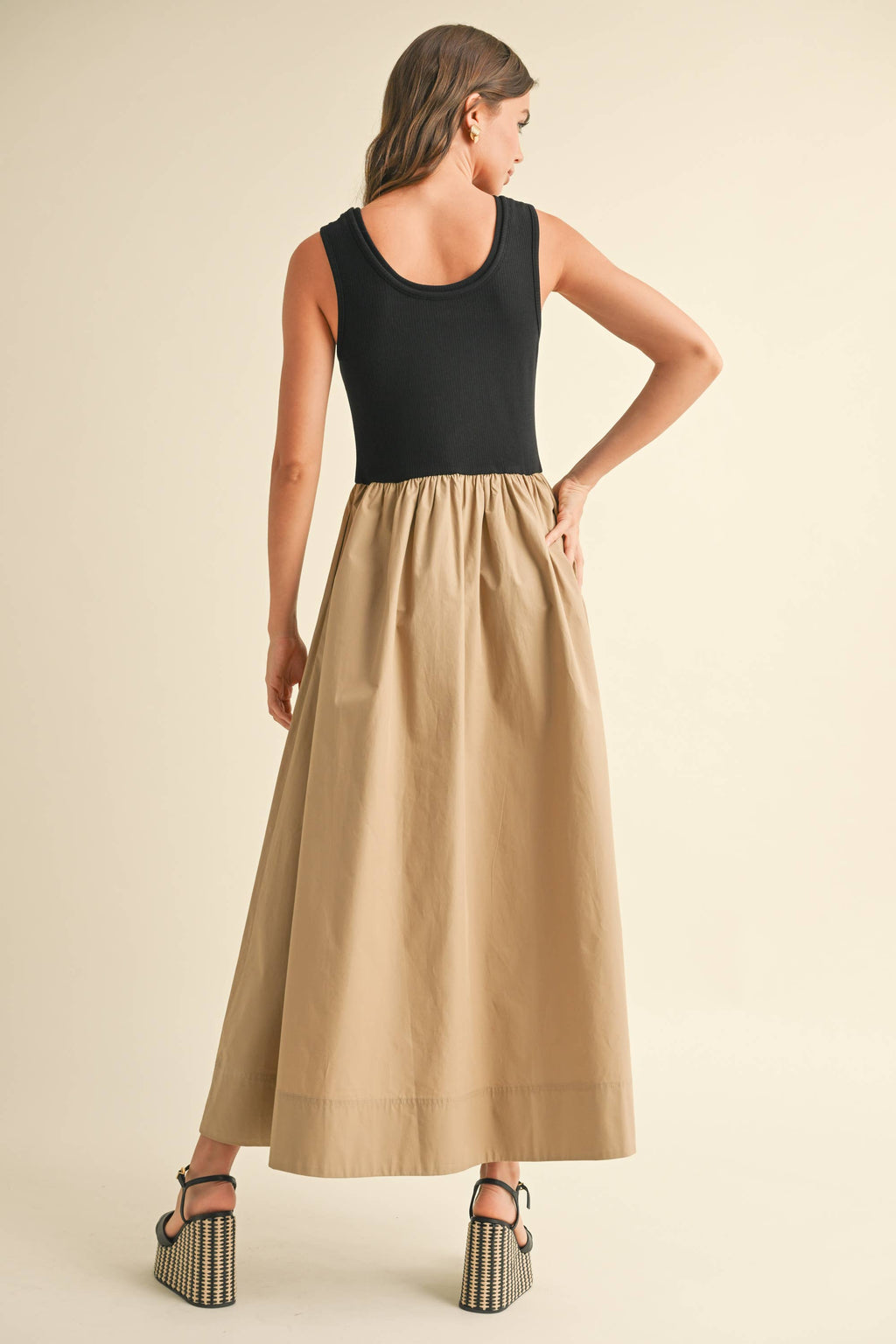 Trim Dress with Pockets