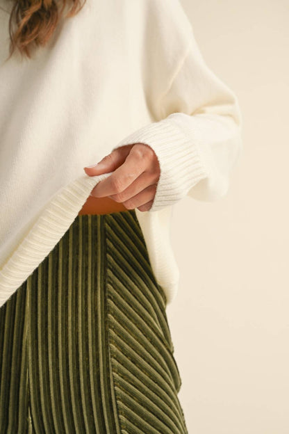 Red Mock Neck Sweater