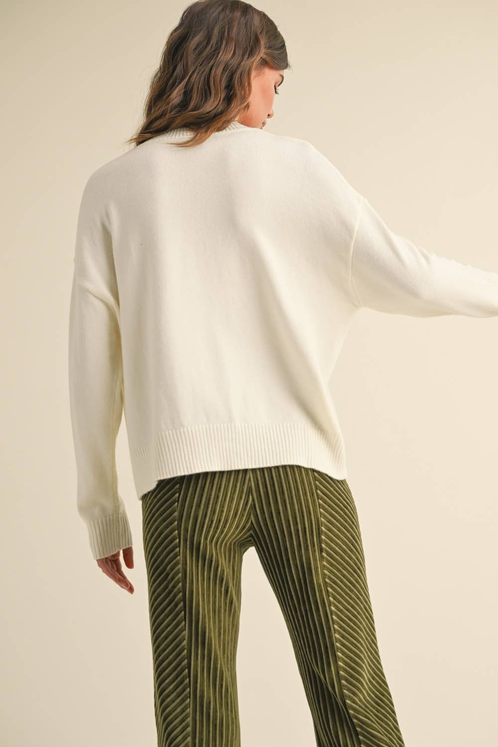 Red Mock Neck Sweater