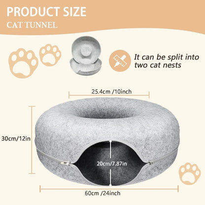 Cat Donut Bed & Tunnel
