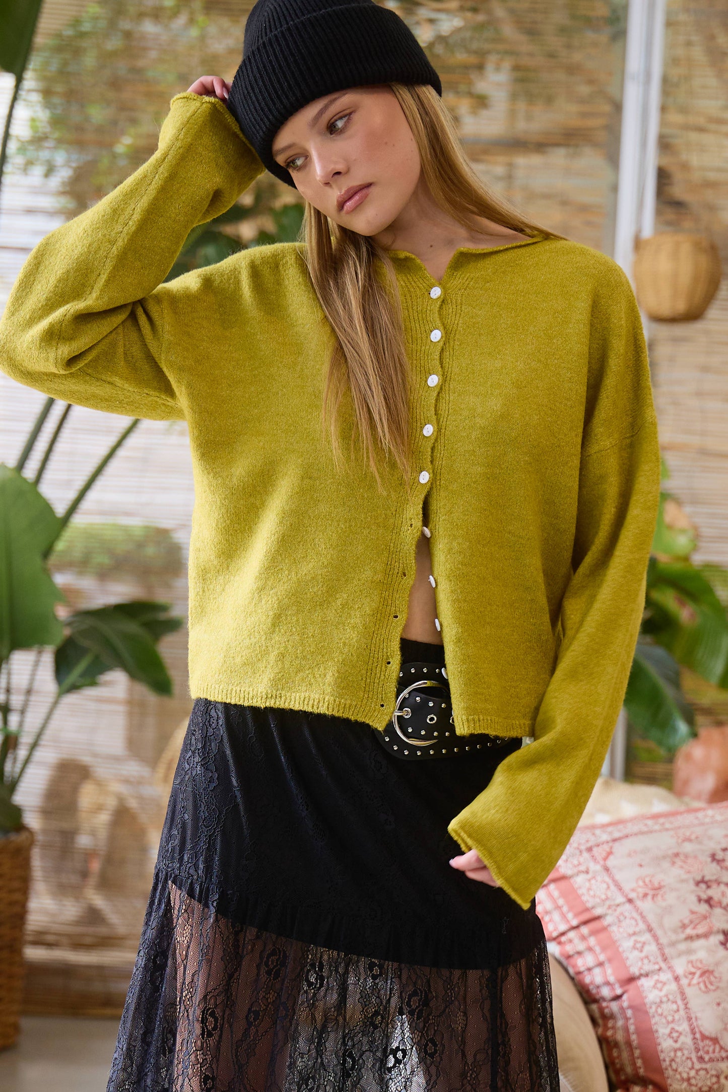 Essential Button Down Cardigan Top: