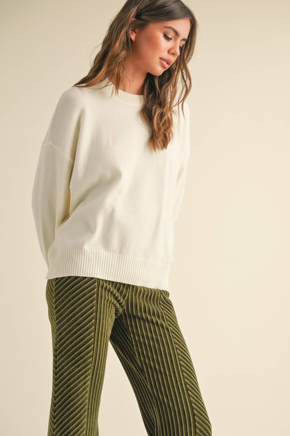 Red Mock Neck Sweater