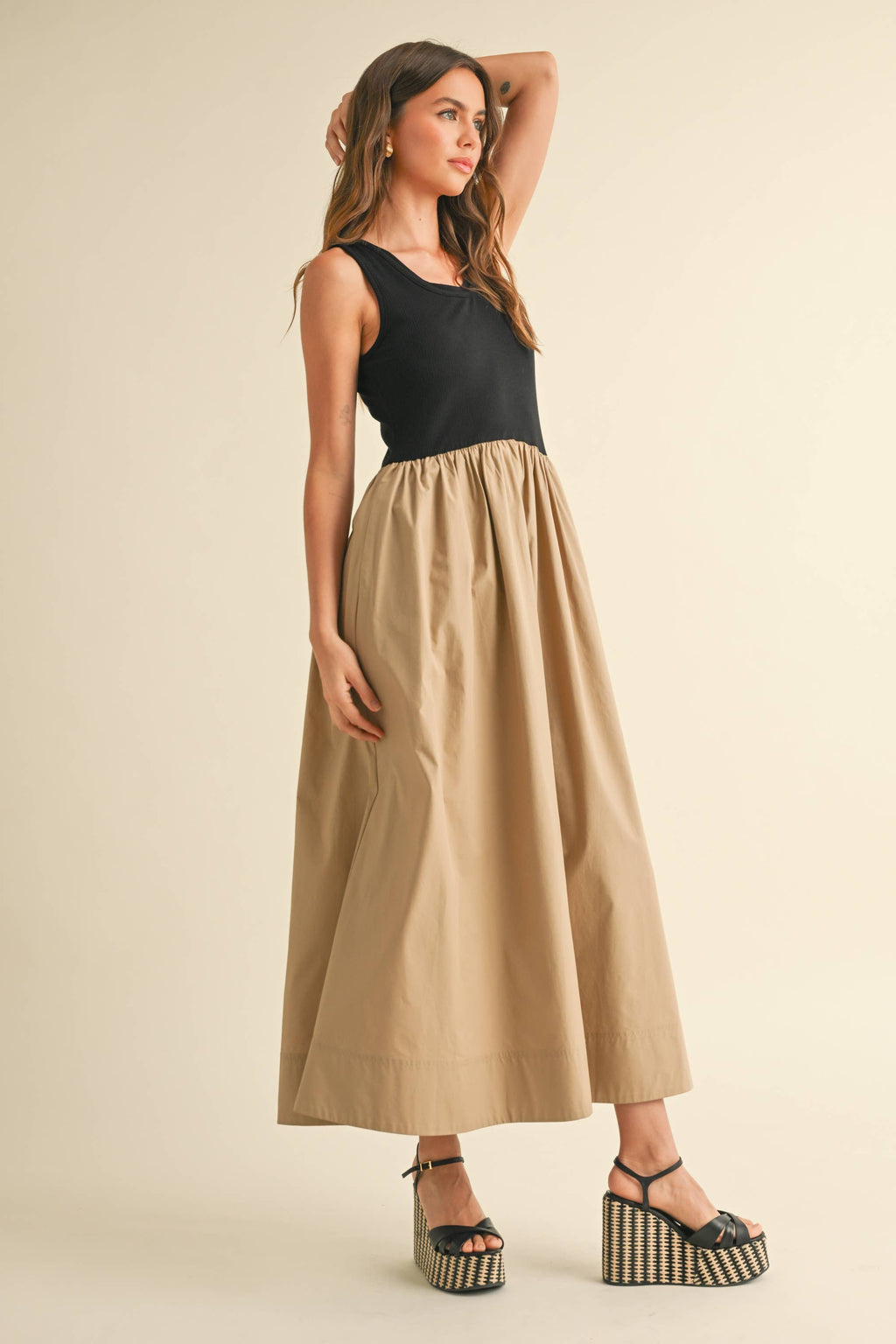 Trim Dress with Pockets