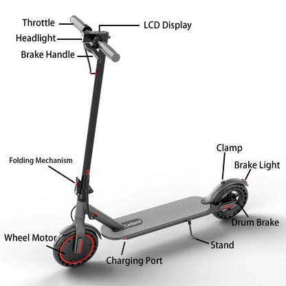 Adult Electric Scooter 20KM Long Range Folding E-Scooter City Safe Commuter APP
