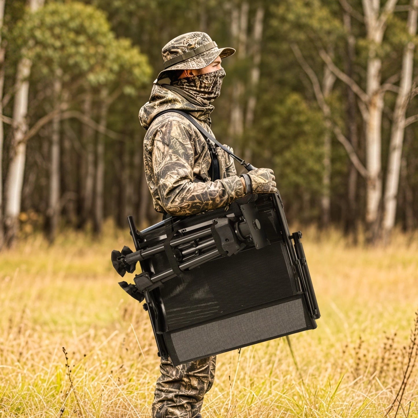 Danrelax Heated Camo Swivel Hunting Chair with Gun Rest & Detachable Cover – 330lb Weight Capacity