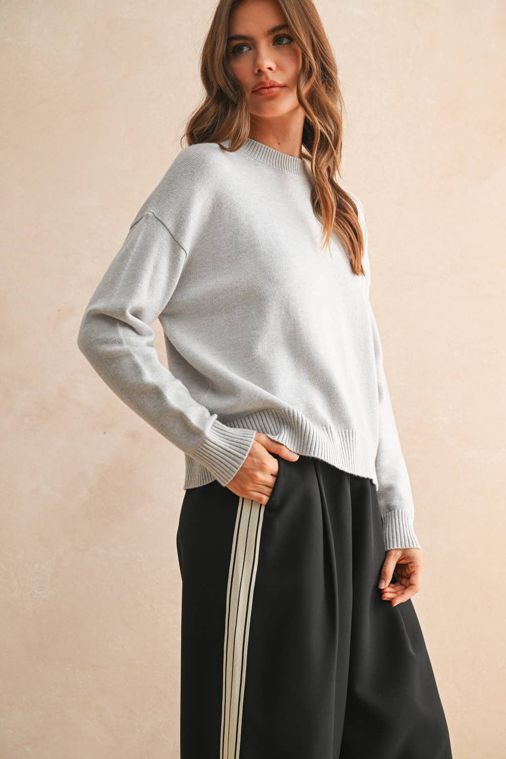 Red Mock Neck Sweater