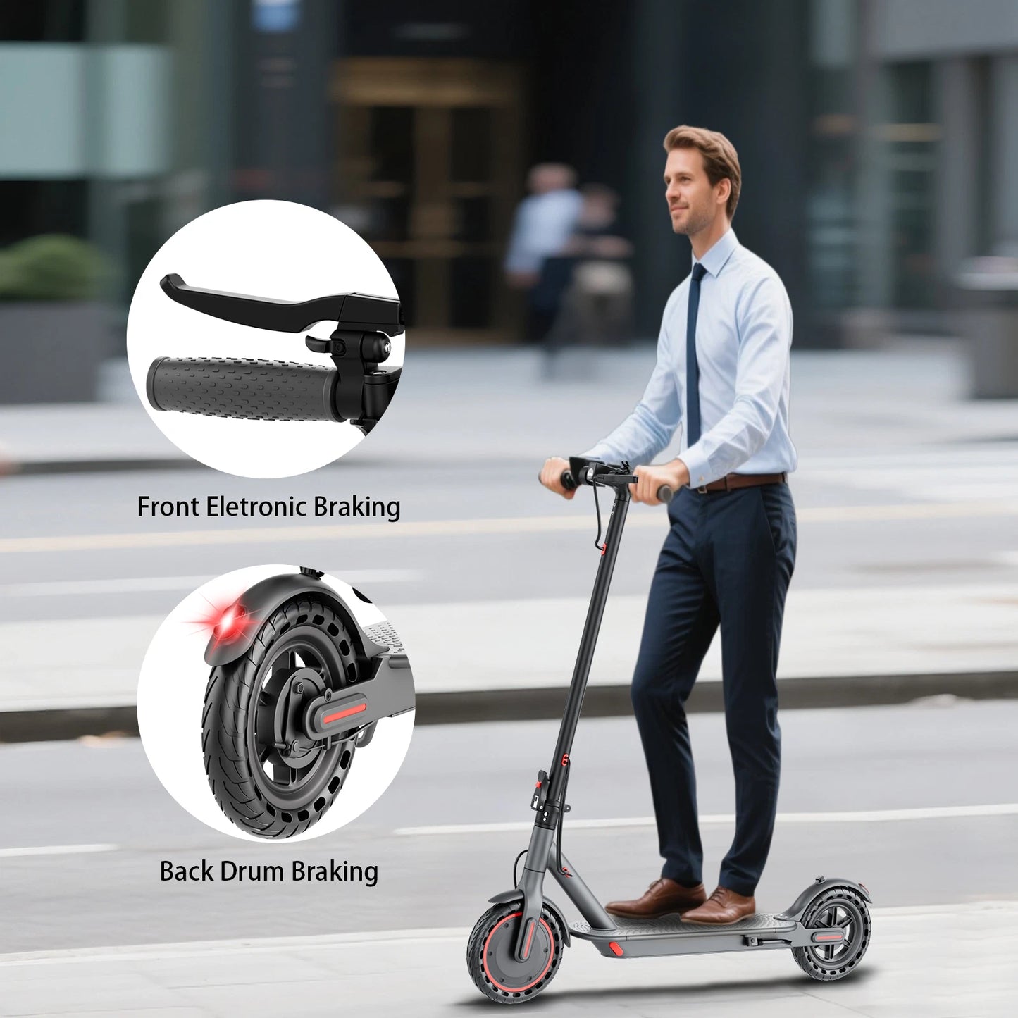 Adult Electric Scooter 20KM Long Range Folding E-Scooter City Safe Commuter APP