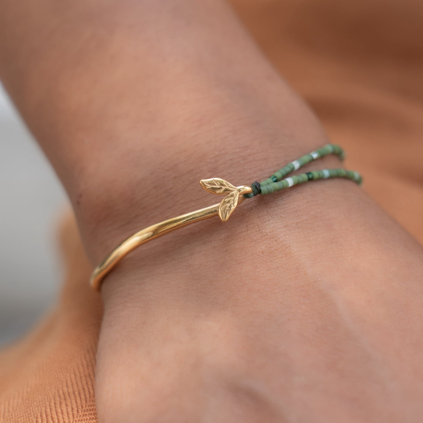 Grounded Hope Half-Cuff Bracelet - Gold