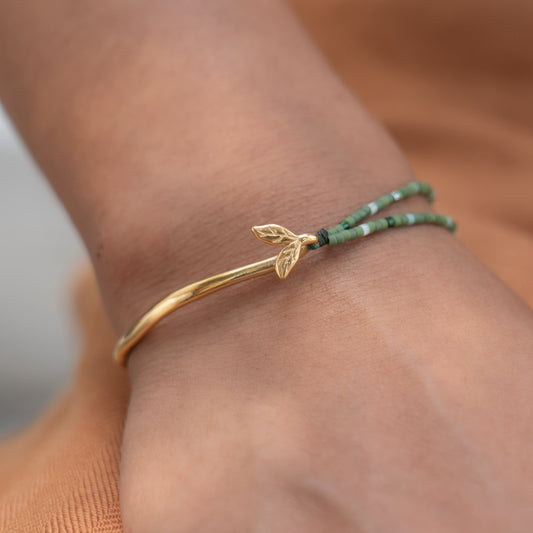 Grounded Hope Half-Cuff Bracelet - Gold