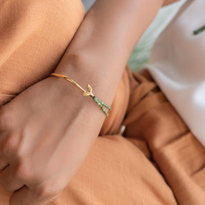 Grounded Hope Half-Cuff Bracelet - Gold