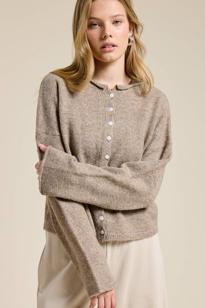 Essential Button Down Cardigan Top: