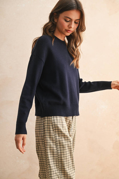 Red Mock Neck Sweater