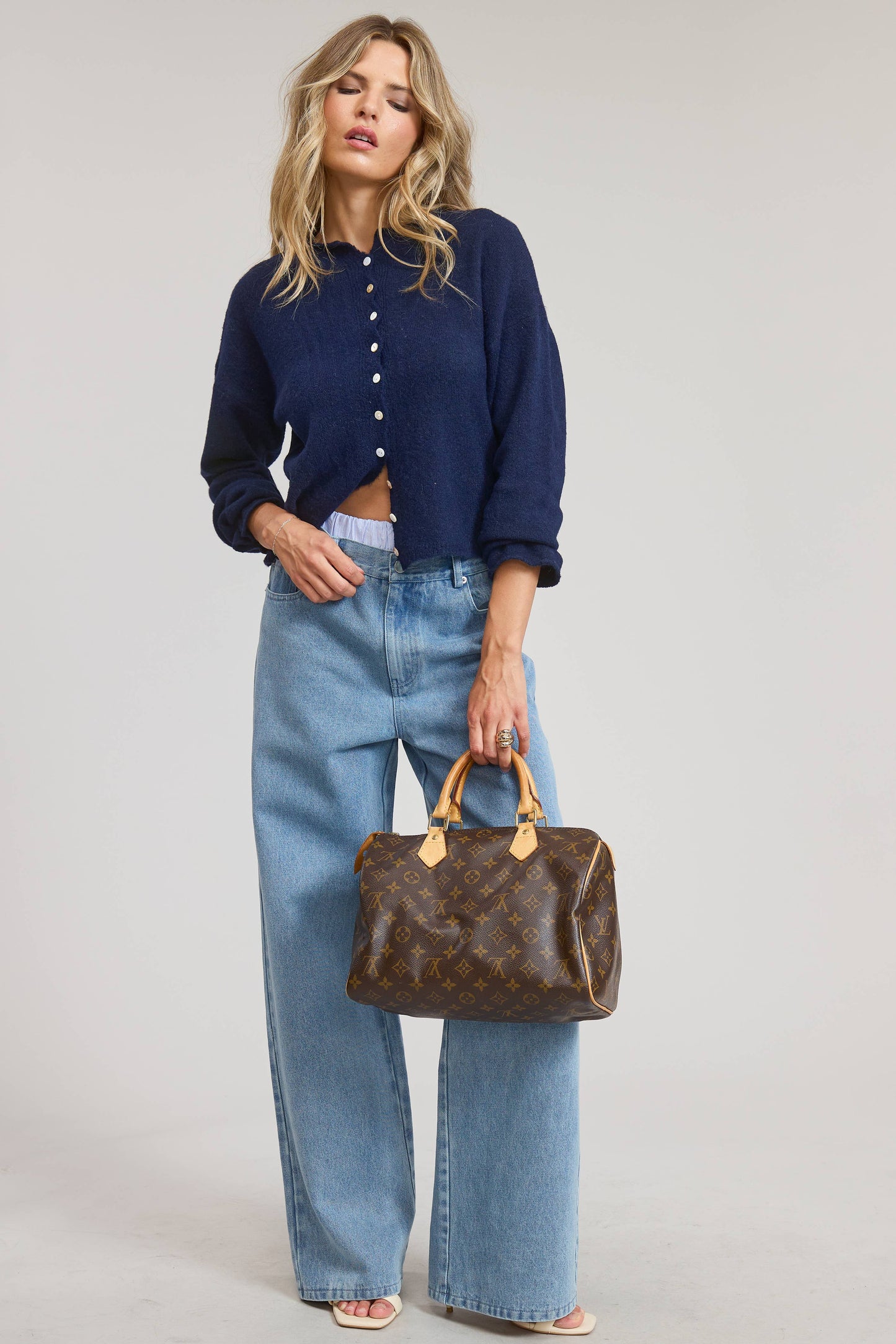 Essential Button Down Cardigan Top: