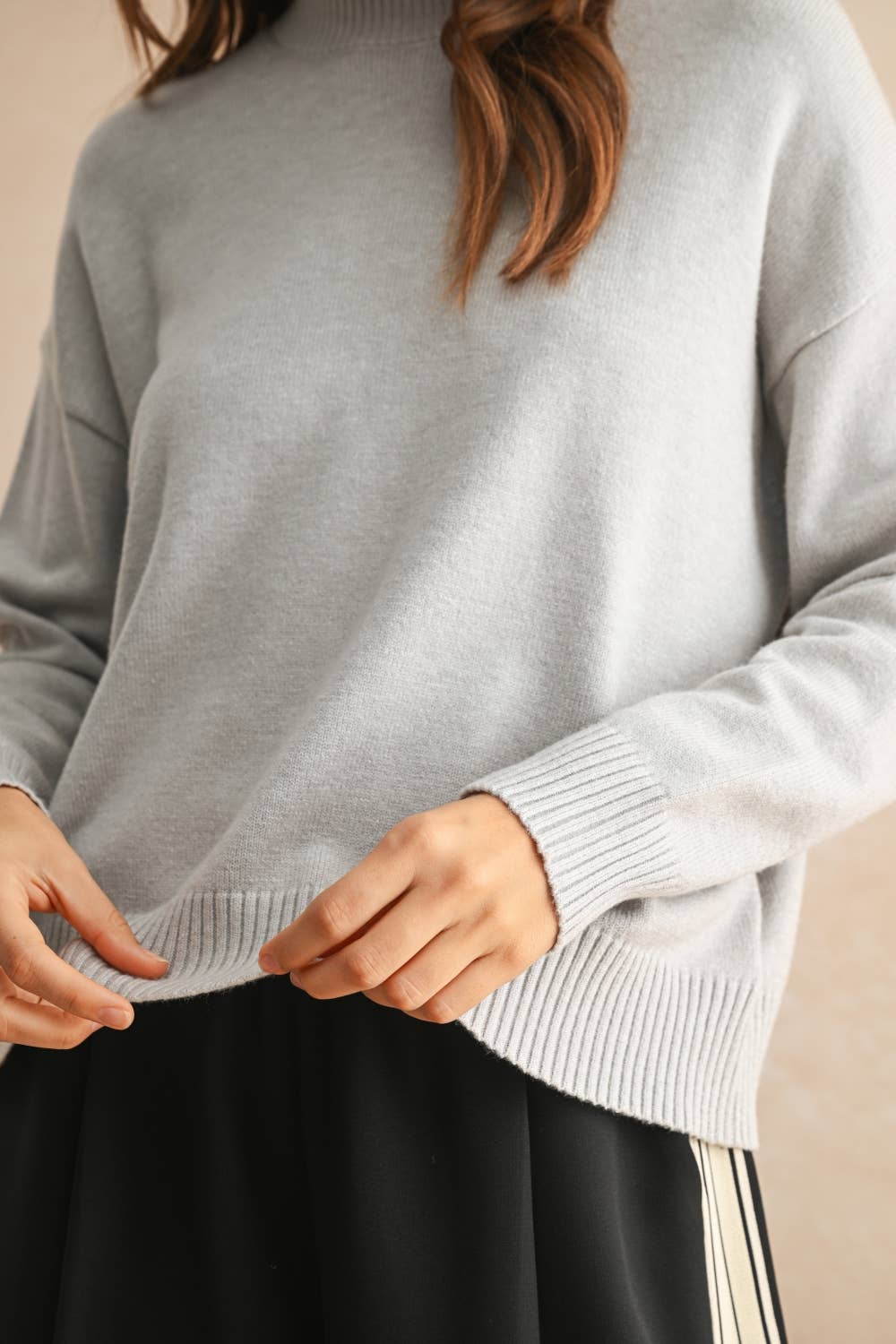 Red Mock Neck Sweater