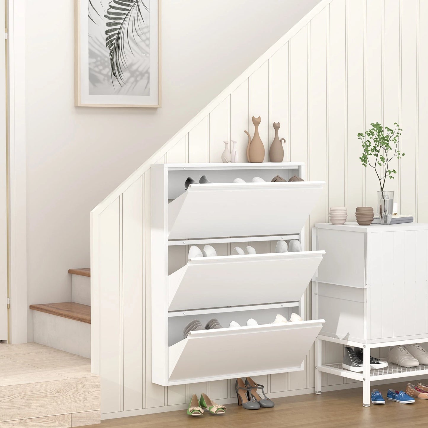 Ez Thin Metal Entrance Shoe Rack – 3 Doors