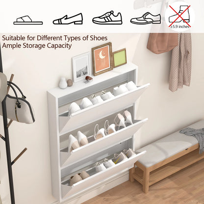 Ez Thin Metal Entrance Shoe Rack – 3 Doors